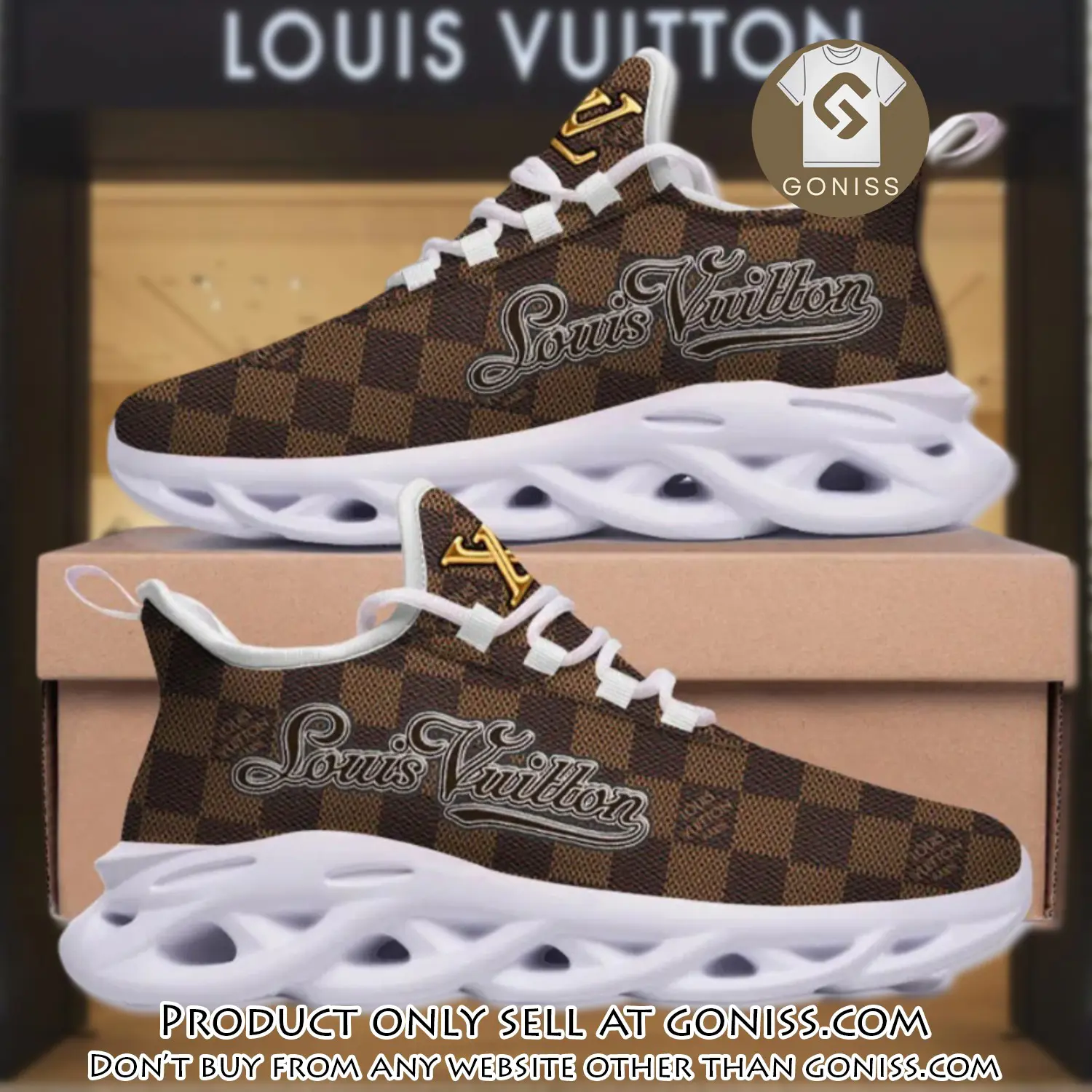 Louis vuitton brown pattern max soul shoes luxury brand gifts for men women gn0123357